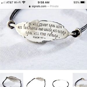 Feather Bracelet inspirational NWOT